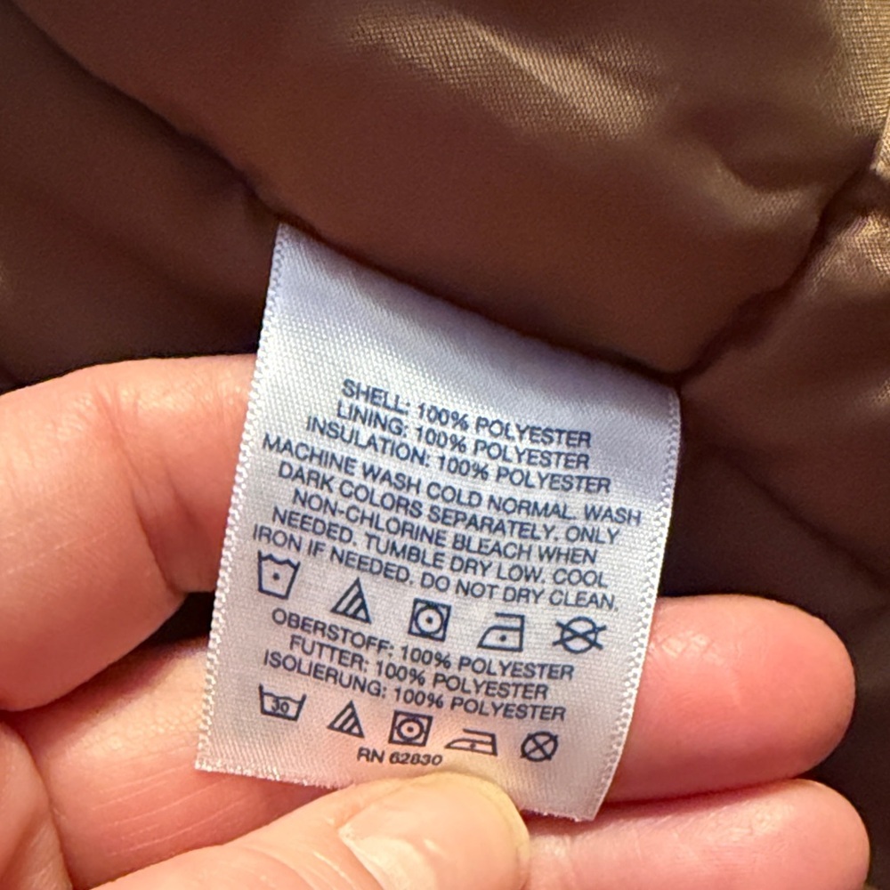 Lands' End Red/Orange Quilted Vest - Picture 7 of 10